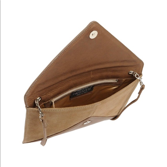 Stylish leather  crossbody bag clutch PARENTESI - Picture 2 of 7